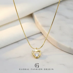 Amora Heart Solitaire Necklace