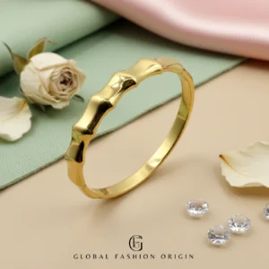 Nova 18K Gold Plated Sculpted Bangle