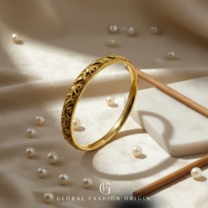 Regalia 18K Gold Plated Ornate Heritage Bangle